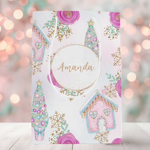 Pastel Rosa Gingerbröd Personlig jul