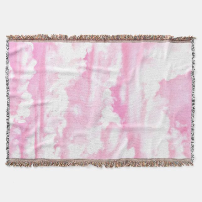 Pastel Rosa Girly Clouds Decor Filt (Framsidan)