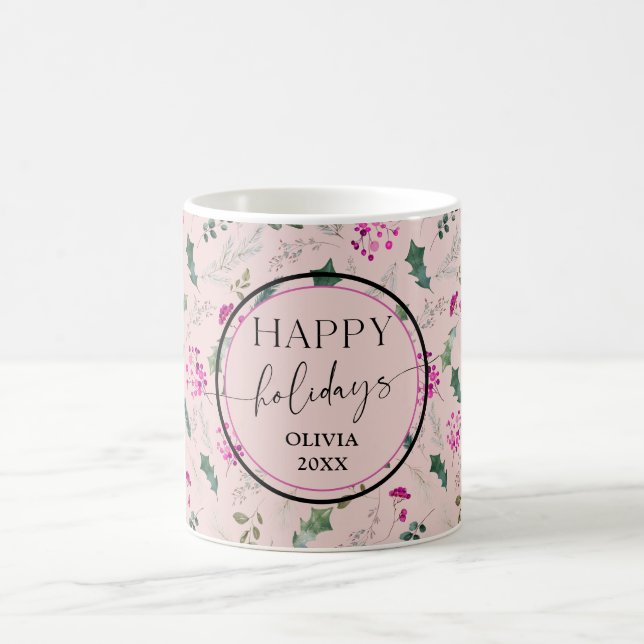 Pastel Rosa Glad helg Mugg (Center)