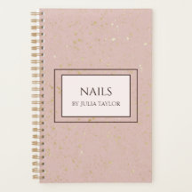 Pastel Rosa Glitter Nail Salon Manicurist