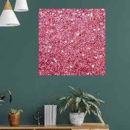 Pastel Rosa Glitter Poster