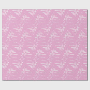Pastel Rosa God jul Träd Presentpapper