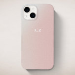 Pastel Rosa Gradient Personlig Initial Monogram<br><div class="desc">Anpassningsbar-designade telefonfodral med trendig pastel rosa gradient med personligens inledande monogram.</div>