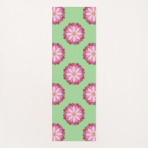 Pastel Rosa Grönt Asian Medallion Blommigt