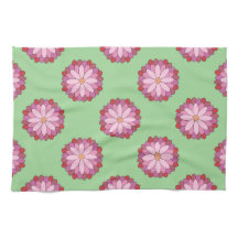 Pastel Rosa Grönt Asian Medallion Blommigt