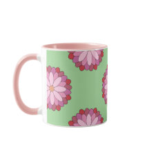 Pastel Rosa Grönt Asian Medallion Blommigt