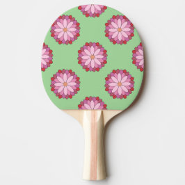 Pastel Rosa Grönt Asian Medallion Blommigt Pingisracket