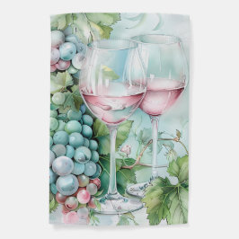 PASTEL ROSA & GRÖNT VIN GLAS & DRUVOR
