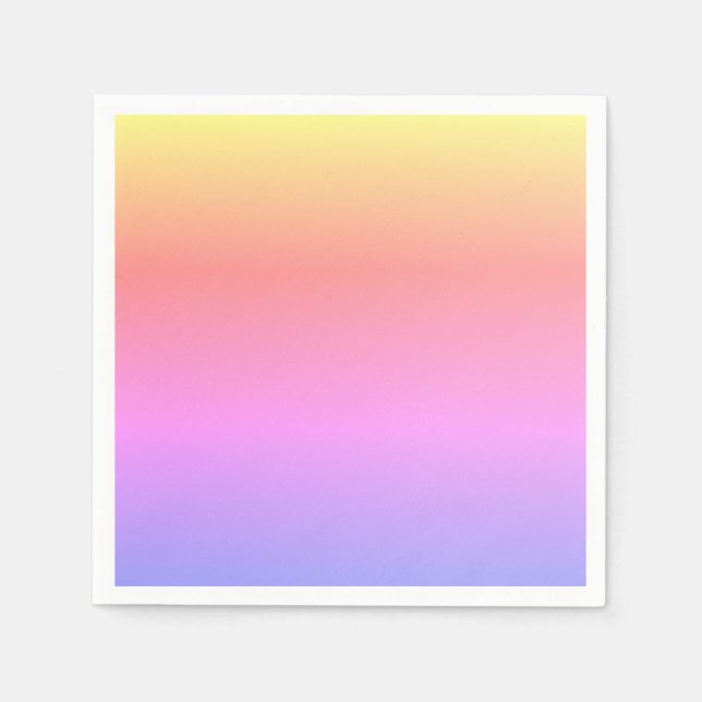 Pastel Rosa Gult Lila Ombré 4Sabrina Pappersservett (Framsidan)