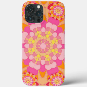 Pastel Rosa Gult Orange Nouveau Deco Mönster