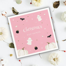 Pastel Rosa Halloween Baby Shower Pappersservett