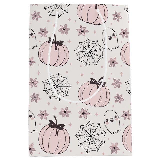 Pastel Rosa Halloween Seamless Mönster (Framsidan)