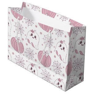 Pastel Rosa Halloween Seamless Mönster (3)