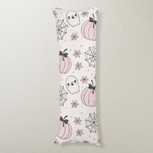Pastel Rosa Halloween Seamless Mönster Kroppskudde