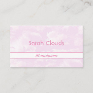 Pastel Rosa Himlar Clouds Trendig Girls Stil Visitkort