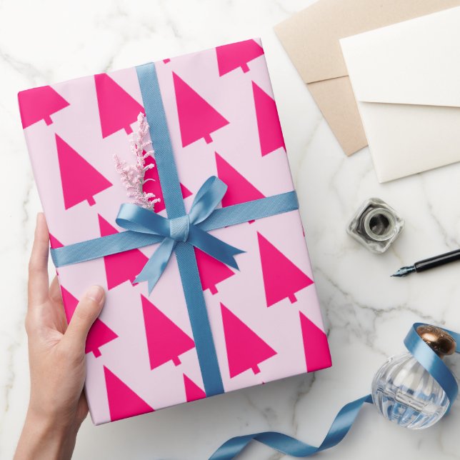 Pastel Rosa Julgran Presentpapper (Gifting)