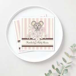 Pastel Rosa Koala Barns födelsedag / Baby Shower Pappersservett