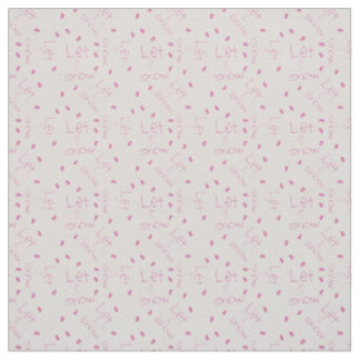 Pastel Rosa "Låt det snöa" jul Tyg