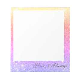 Pastel Rosa Lavender Guld Glitter Gnistra Anteckningsblock