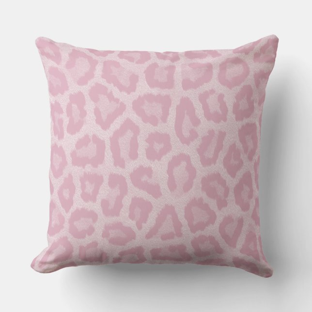 Pastel rosa leopard abstrakt modern kudde (Framsida)