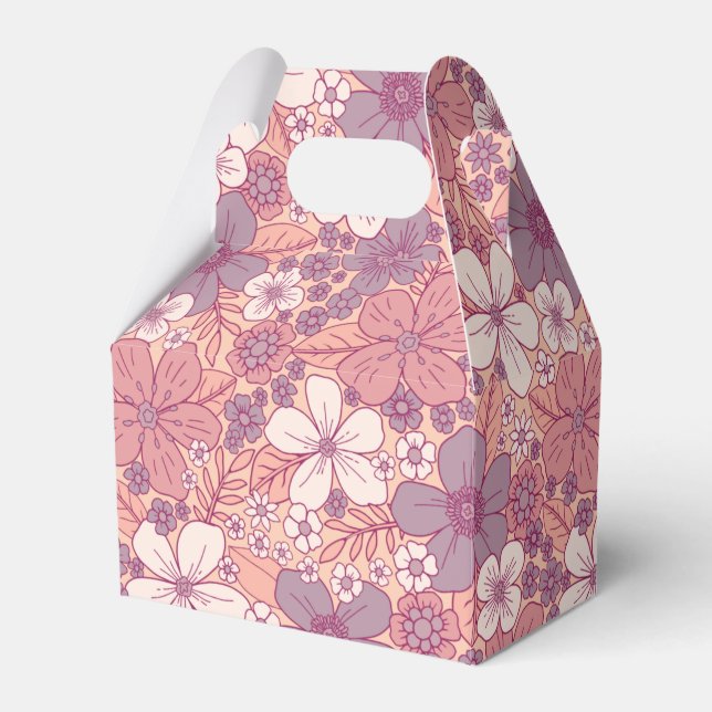 Pastel Rosa & Lila Blommigt Presentaskar (Framsidan Sidan)