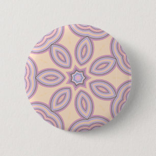Pastel Rosa & Lila Kaleidoscope Mönster Knapp