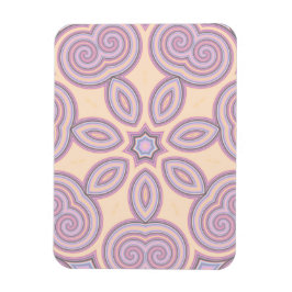 Pastel Rosa & Lila Kaleidoscope Mönster Magnet