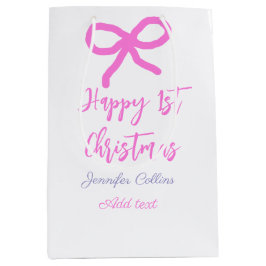 Pastel rosa lila lycklig 1:a julbogen namn da