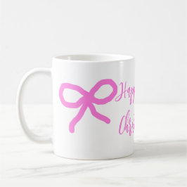 Pastel rosa lila lycklig 1:a julbogen namn da kaffemugg