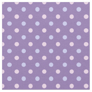 Pastel Rosa/Lila Polka Dot Fabric - Anpassningsbar Tyg