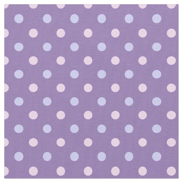 Pastel Rosa/Lila Polka Dot Fabric - Anpassningsbar Tyg (Närbild)