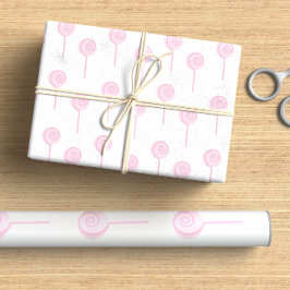Pastel Rosa Lollipop Cute Presentpapper