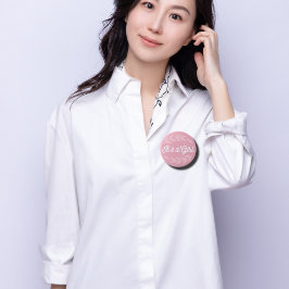 Pastel Rosa lövs - det är en flicka Knapp