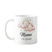 Pastel Rosa "Mamma Est." Mugg - babystövel