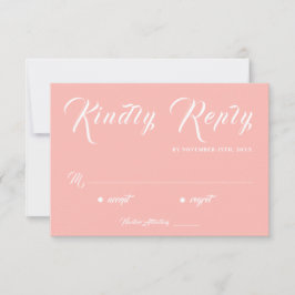 Pastel Rosa Modern Bröllop OSA Kort