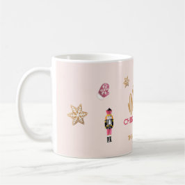 Pastel Rosa Modern jul Mönster Kaffemugg