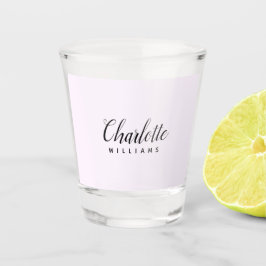 Pastel Rosa Monogram Shot Glass - Anpassad design