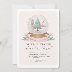 Pastel Rosa Nutcracker första födelsedagsfesten in