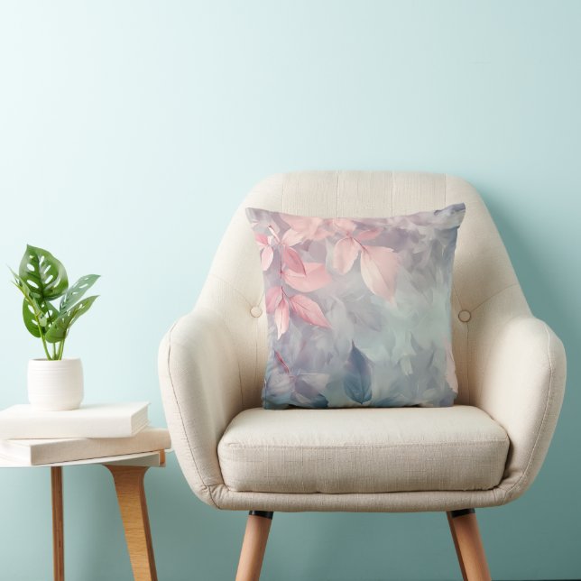 Pastel Rosa och Blue Blommigts by Ava Kudde (Stol)