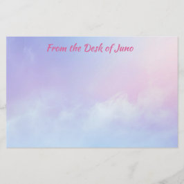 Pastel Rosa och Blue Cloud Background Brevpapper