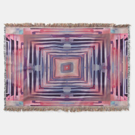 Pastel Rosa och Blue kaleidoscope Throw Blanket Filt