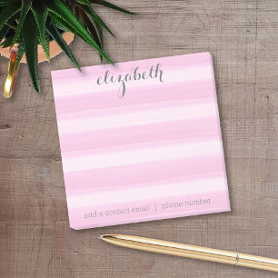 Pastel Rosa och Grått Stationery Suite for Women Post-it Block