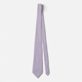 Pastel Rosa och Himlar Blue Houndstooth Slips
