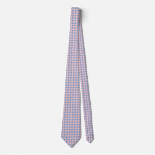 Pastel Rosa och Himlar Blue Houndstooth Slips