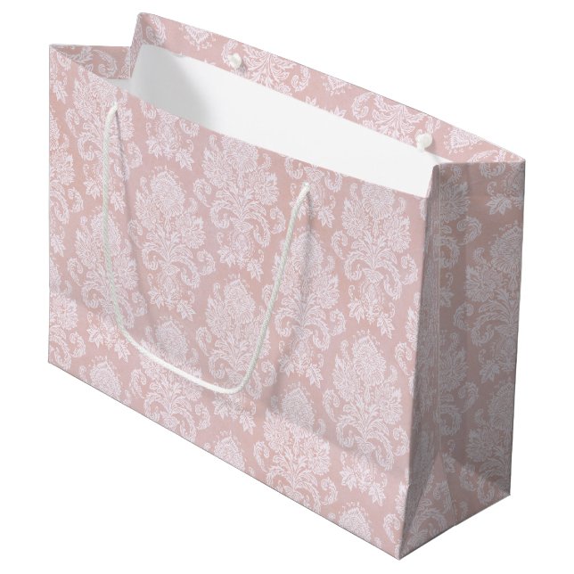 Pastel Rosa och White Damask (Framsidan Vinklad)