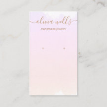 Pastel Rosa Ombre Watercolor Earring Visning Buss