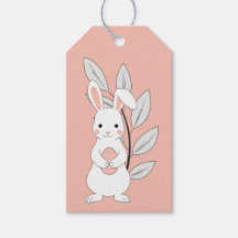 Pastel Rosa Påskhare Gift-Märkre