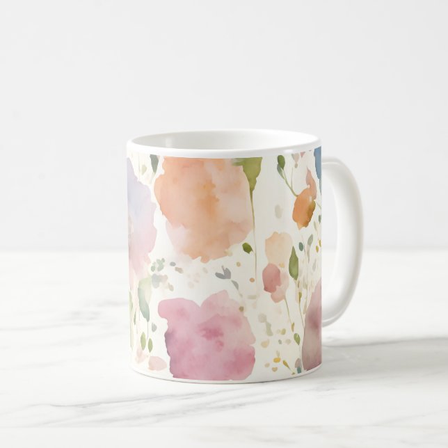 Pastel Rosa Peach Lilac Wildblommor Blommigtar by  Kaffemugg (Framsida höger)