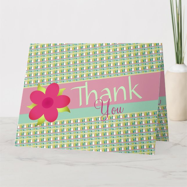 Pastel Rosa Play with Mint Grönt Kort (Framsida)