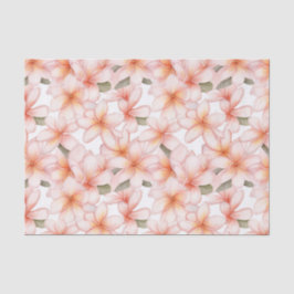 Pastel Rosa Plumeria Frangipani Blommigt Patterned